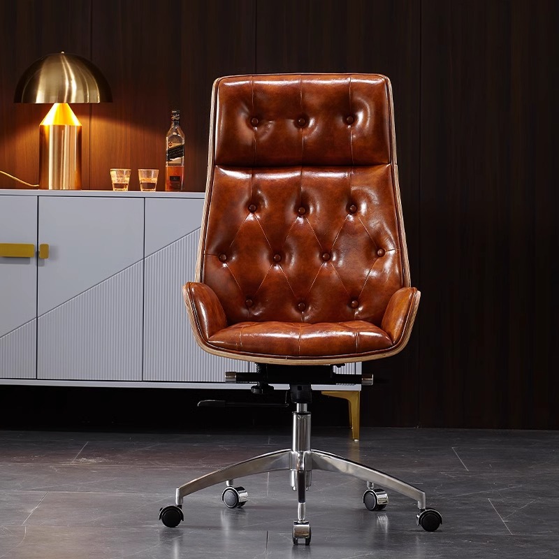 Office Furniture First - Cómoda silla de oficina de piel