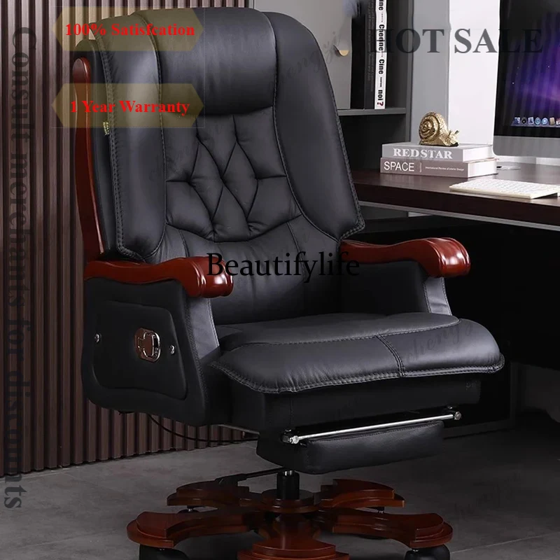 Office Furniture First - Silla de Oficina Reclinable de Cuero