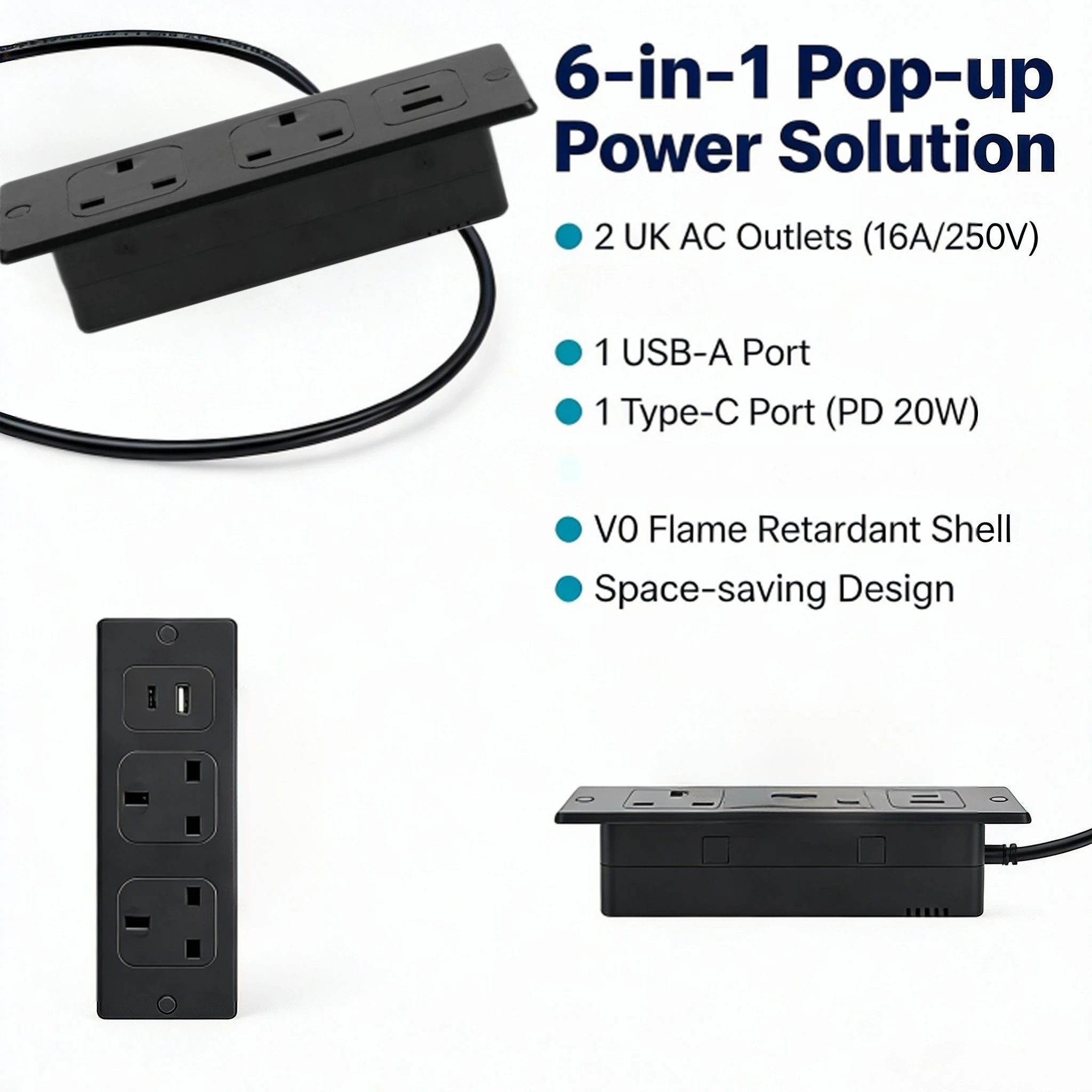 Enchufes ocultos de mesa integ - Office Furniture Uk reseña y precio