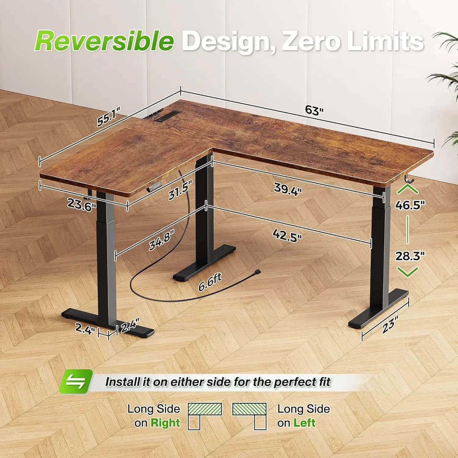Escritorio en Forma de L con T - Office X Furniture reseña y precio