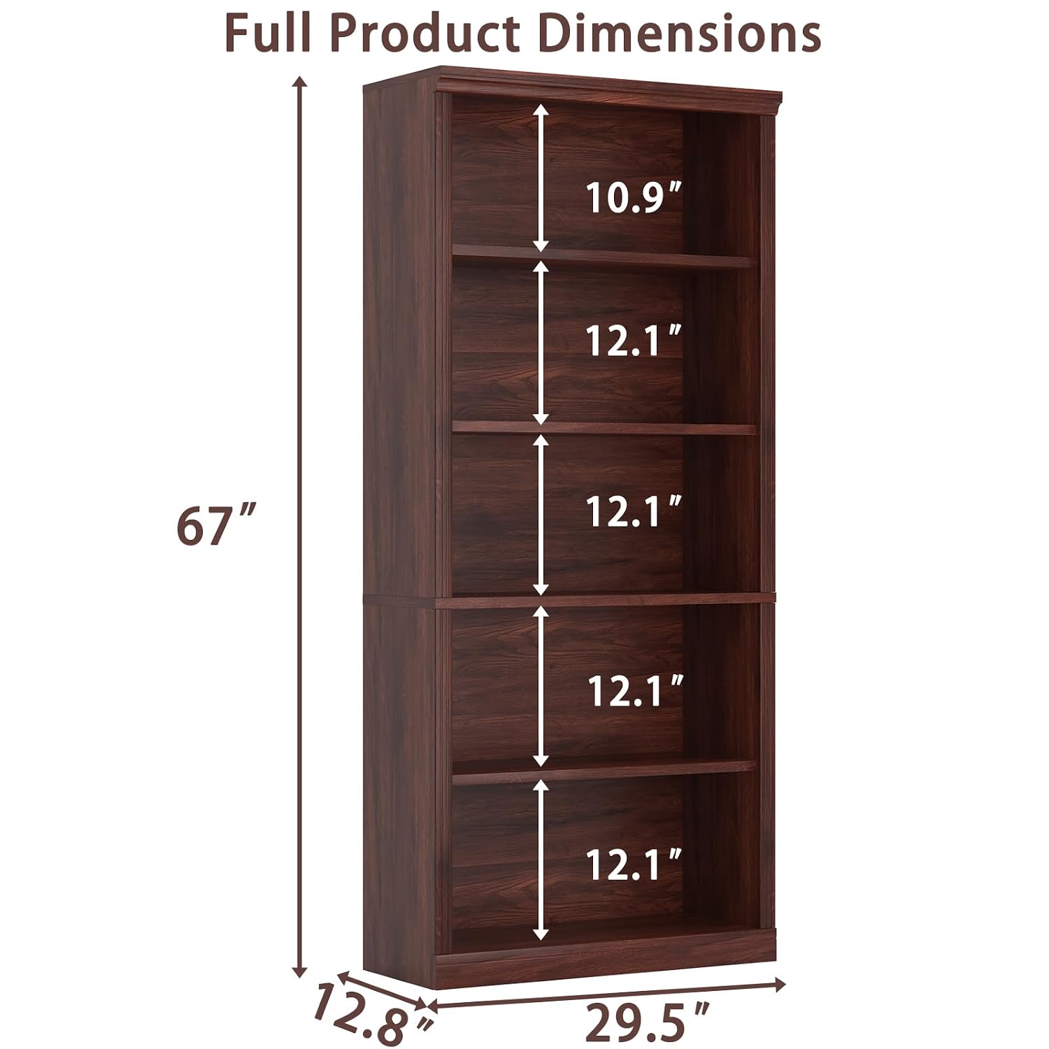 Librero de Madera de 5 Niveles - Office X Furniture reseña y precio