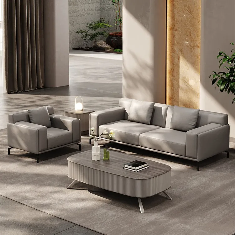 Sofá de cuero para oficina, co - Office Furniture First reseña y precio
