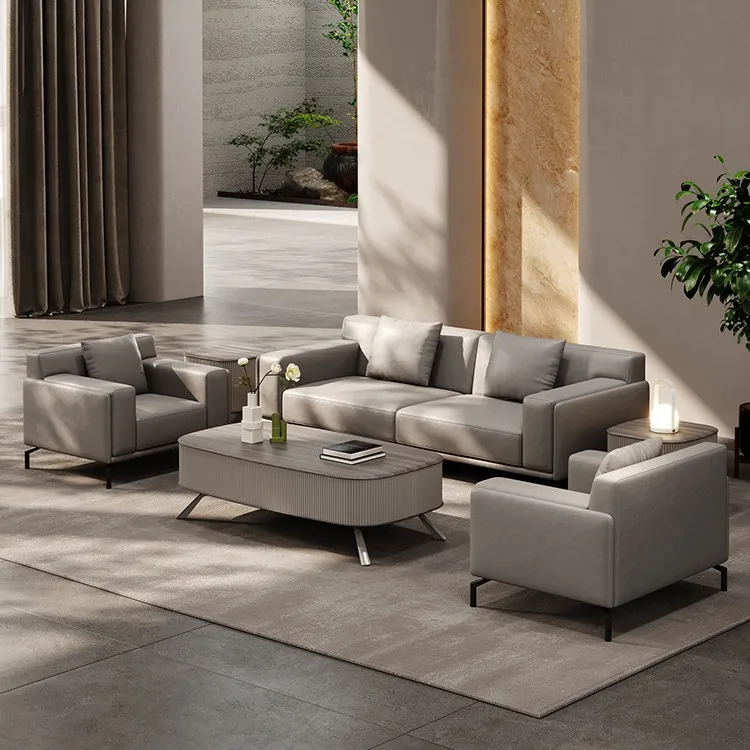 Sofá de cuero para oficina, co - Office Furniture First reseña y precio