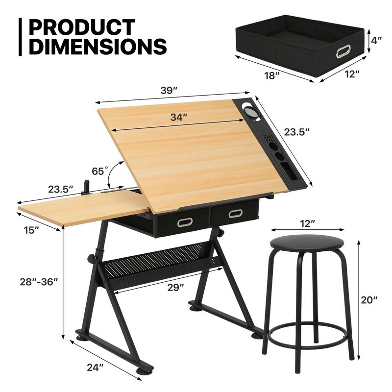 Mesa de Dibujo de Altura Ajust - Office Furniture Brand reseña y precio