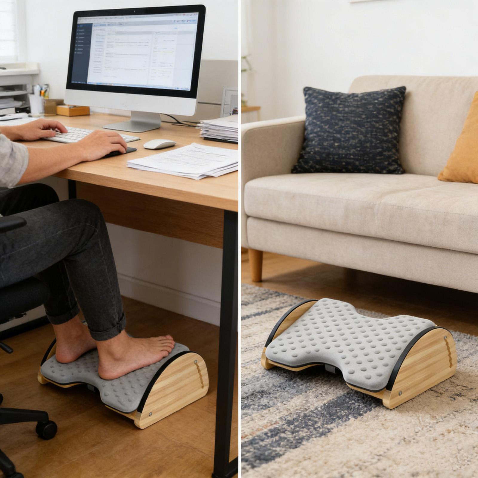 Reposapiés de Bambú Ajustable  - Office Furniture In China reseña y precio